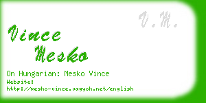 vince mesko business card